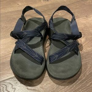 Chaco Navy and Gray Strappy Sandals